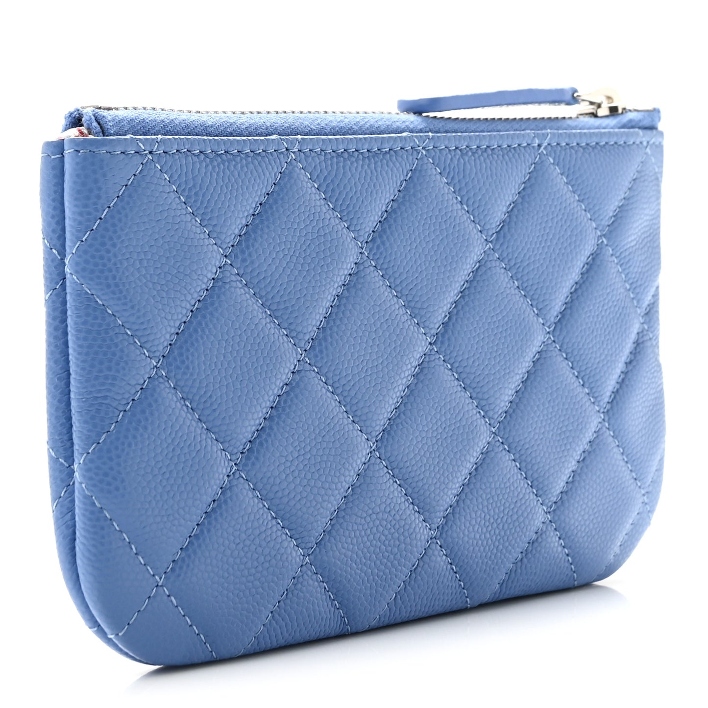 Caviar Quilted Coco Candy Small Cosmetic Case Blue