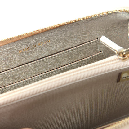 Chanel Metallic Sheepskin Chevron Quilted Medium Mademoiselle Vintage Zip Around Wallet Silver 7 of 9