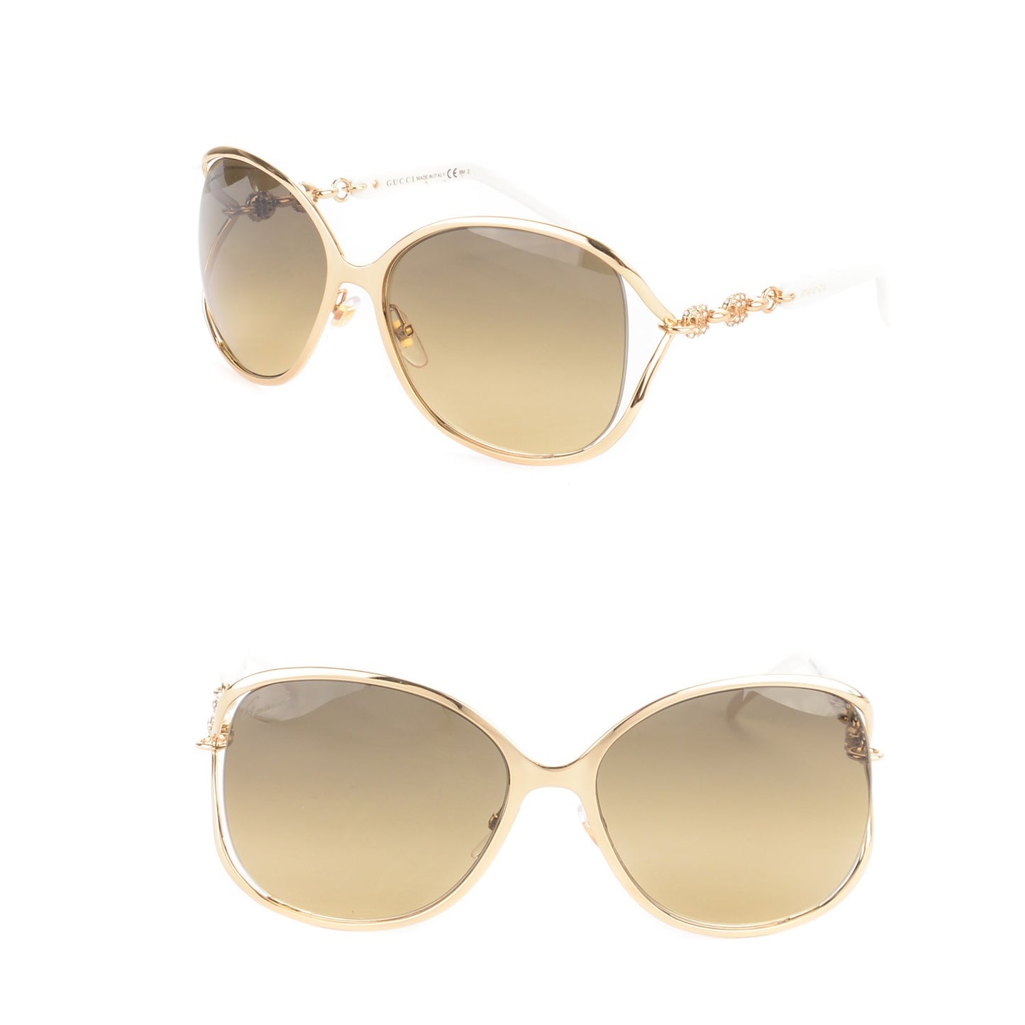 Crystal Marina Chain Sunglasses 4250/N/S White