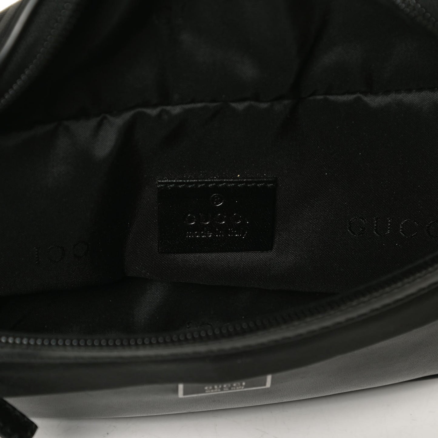 Canvas Calfskin Belt Bag Black