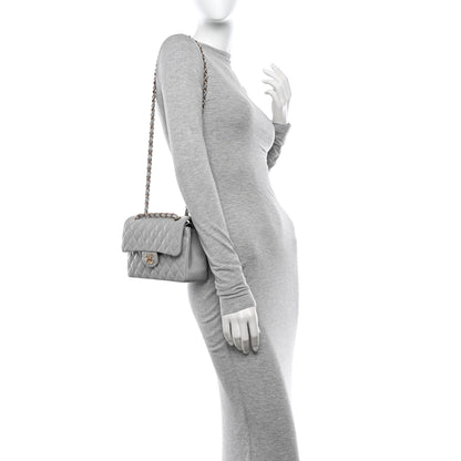 Chanel Caviar Quilted Small Double Flap Grey 2 of 11