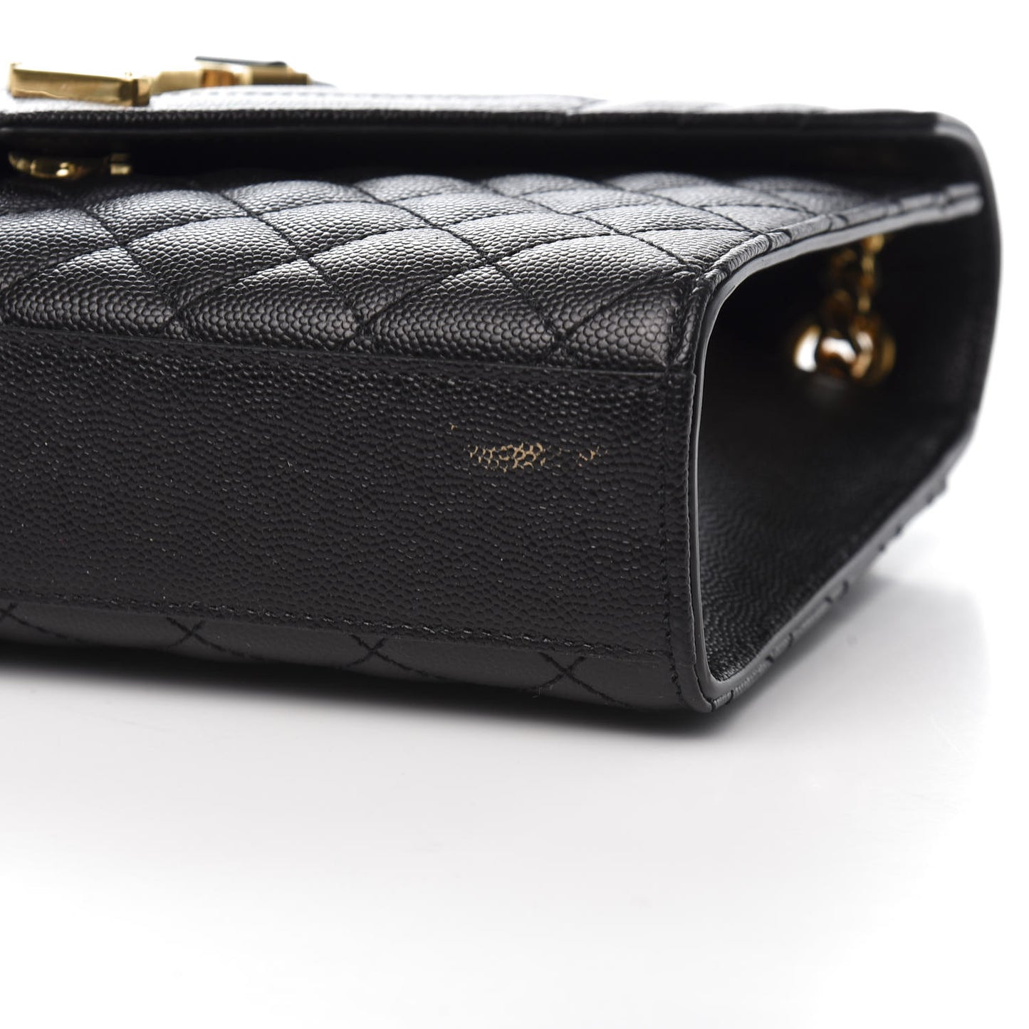 Grain De Poudre Textured Mixed Matelasse Triquilt Medium Monogram Satchel Black