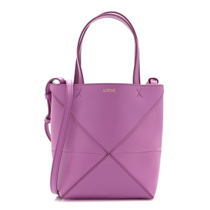 Loewe Shiny Calfskin Mini Puzzle Fold Tote Rockrose 1 of 10