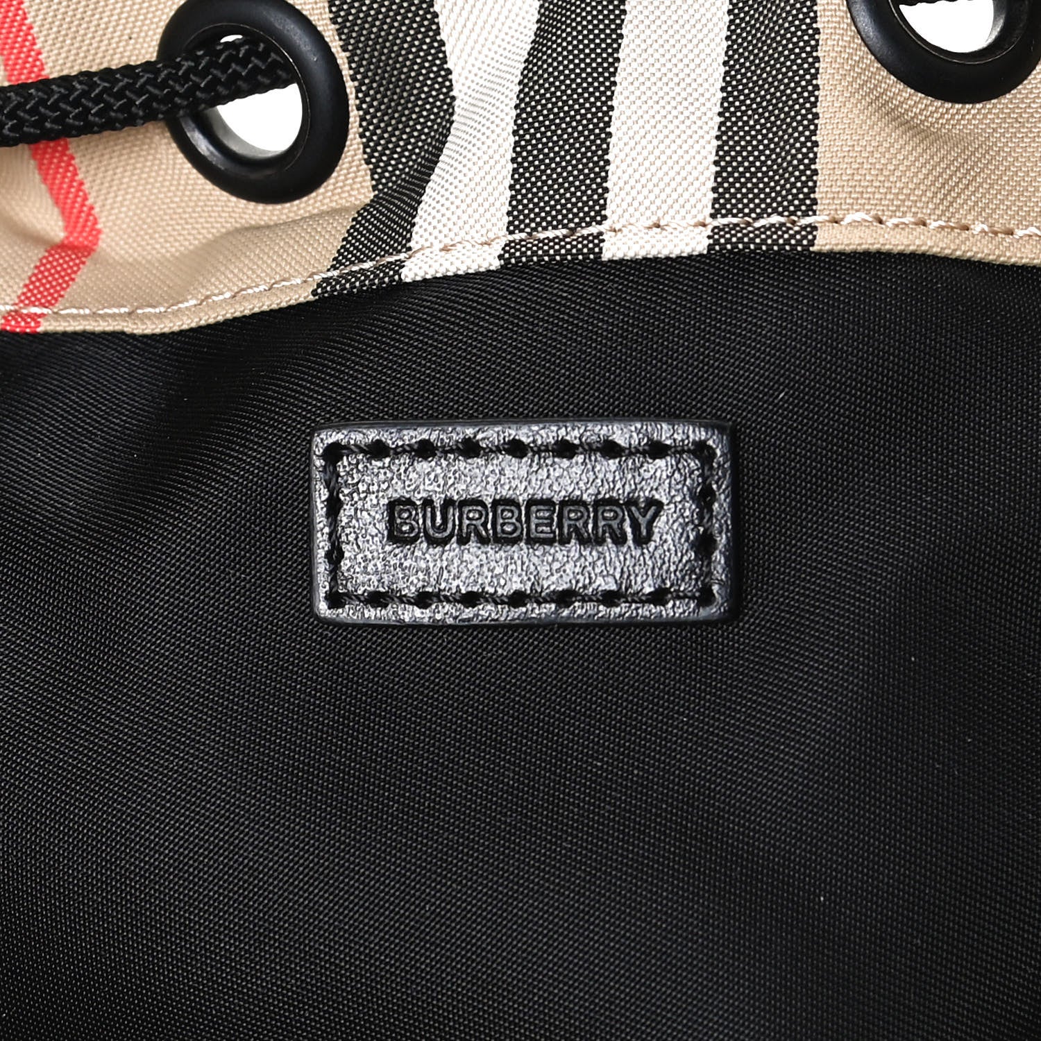 Burberry Econyl Icon Stripe Phoebe Drawcord Pouch Archive Beige 6 of 9