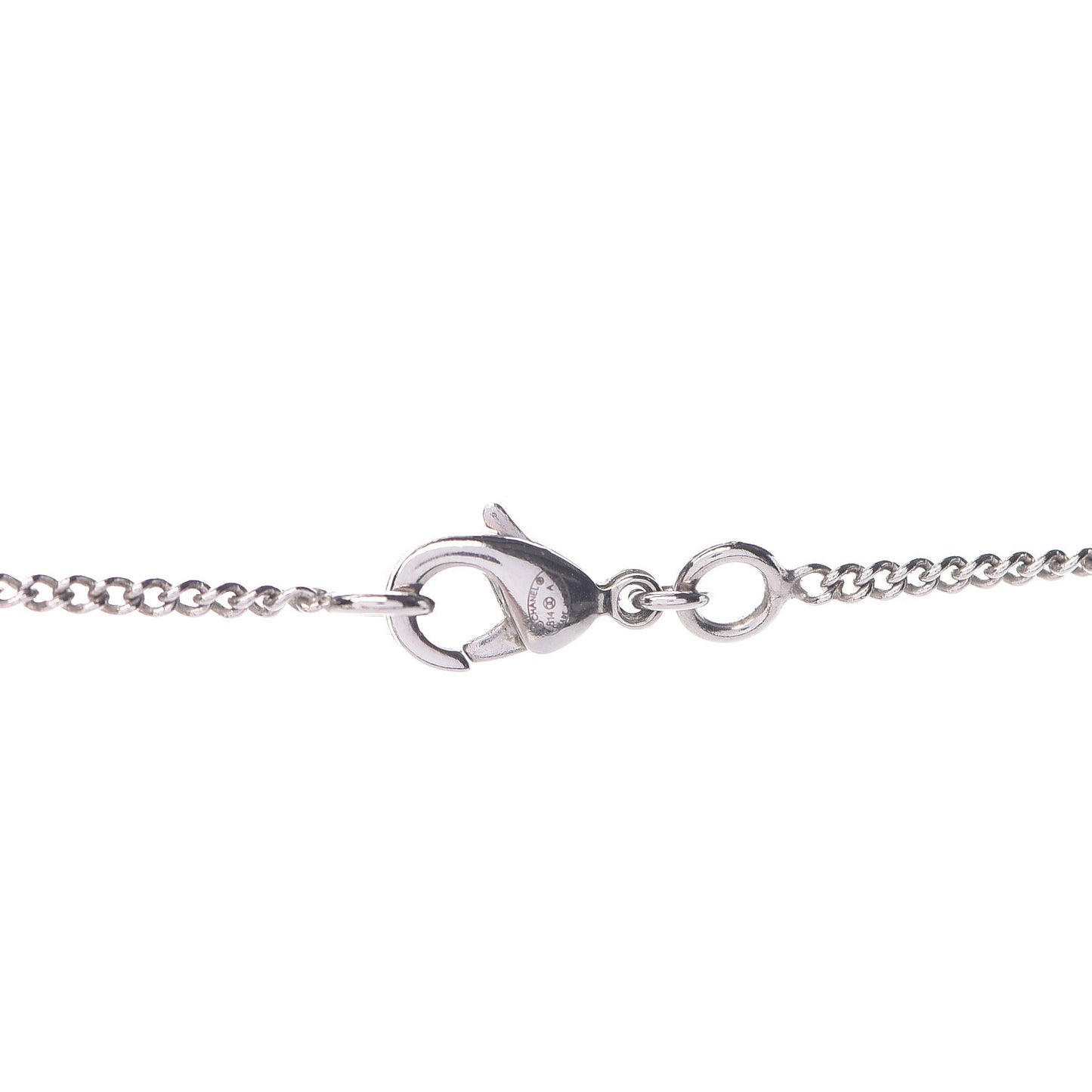 Large Baroque CC Necklace Silver