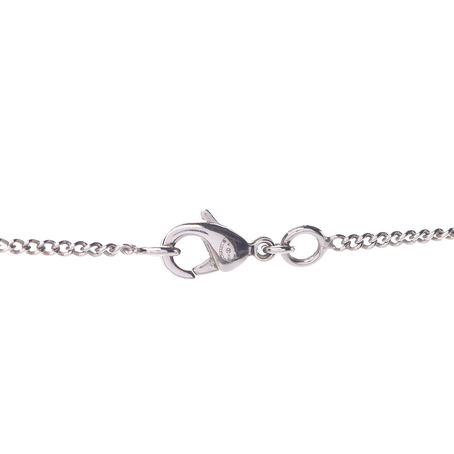 Chanel Large Baroque CC Necklace Silver 4 of 5
