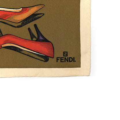 Fendi Silk Square Scarf Multicolor 2 of 3