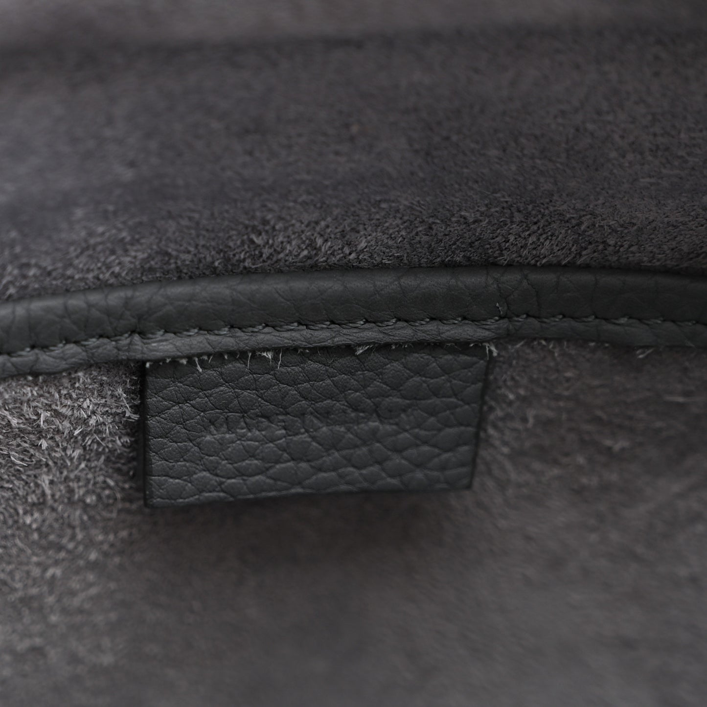 Drummed Calfskin Nano Luggage Kohl