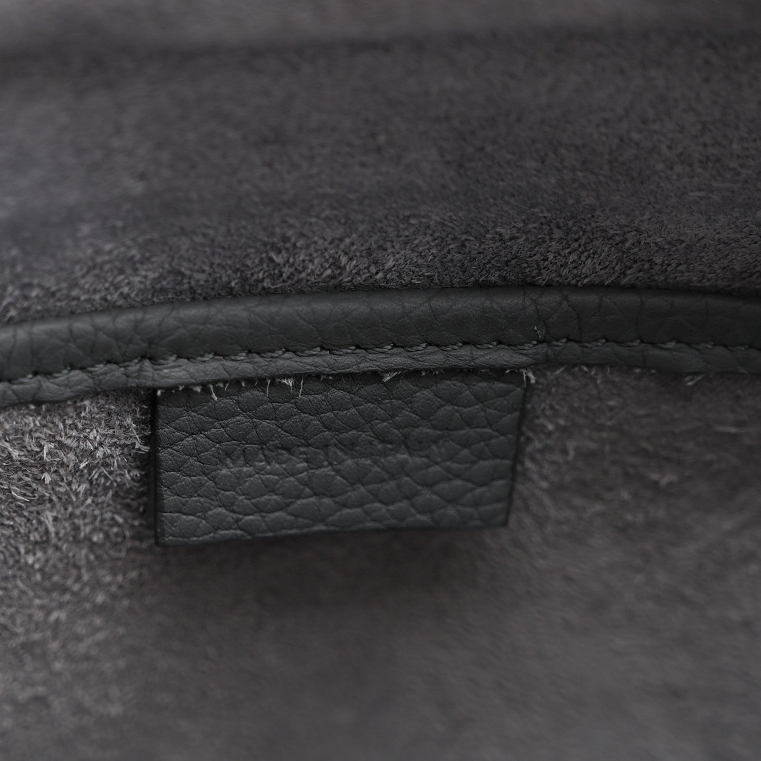 Celine Drummed Calfskin Nano Luggage Kohl 7 of 13