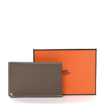 Hermes Evercolor Sellier Card Holder Etoupe 8 of 8