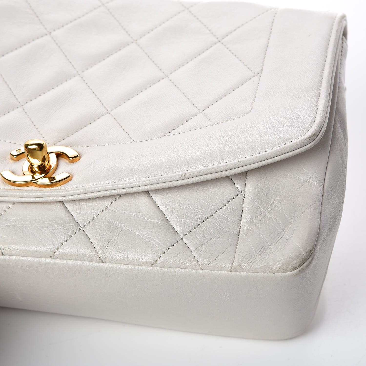 Chanel Lambskin Quilted Small Single Flap White 13 of 22