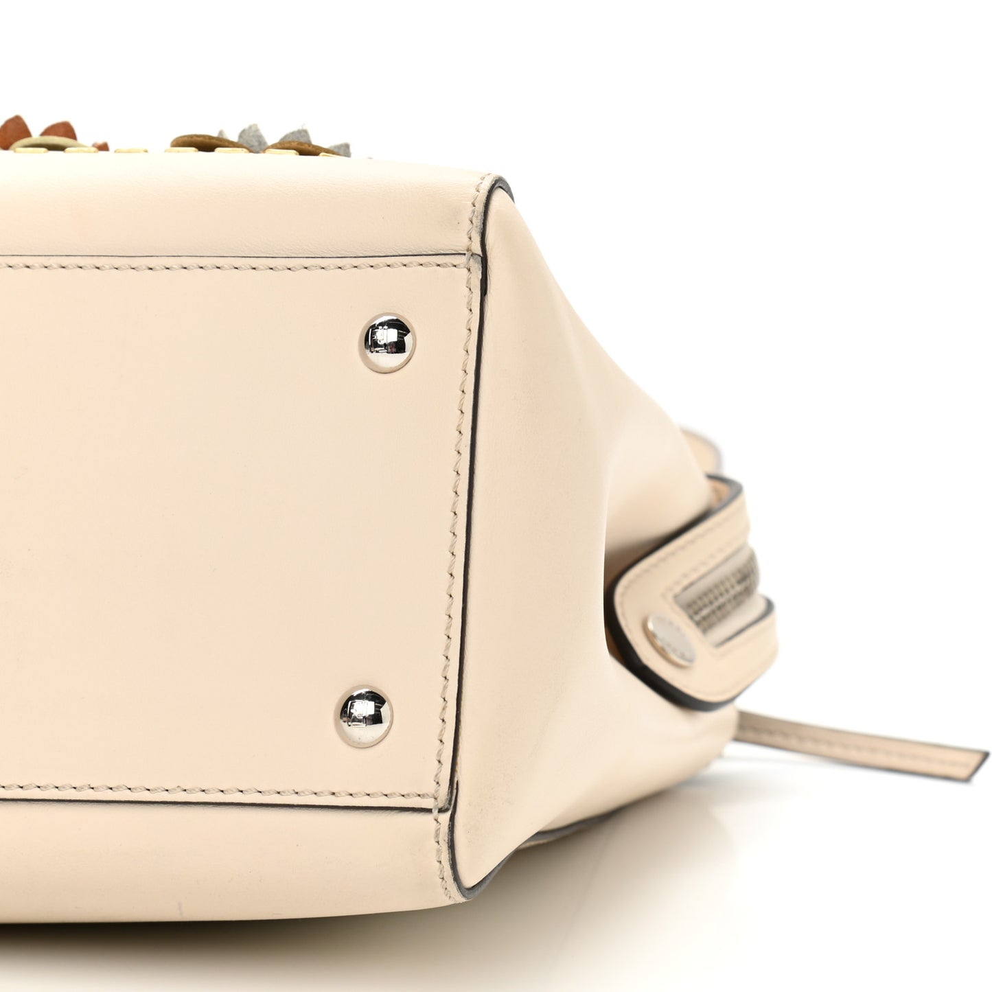 Vitello Baltico Flowerland Studded Dotcom Satchel Camelia Multicolor