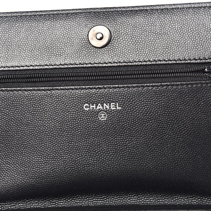 Chanel Caviar Quilted Boy Wallet On Chain WOC So Black 6 of 13