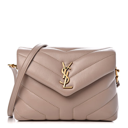 Saint Laurent Calfskin Y Quilted Monogram Toy Loulou Satchel Mink 1 of 10