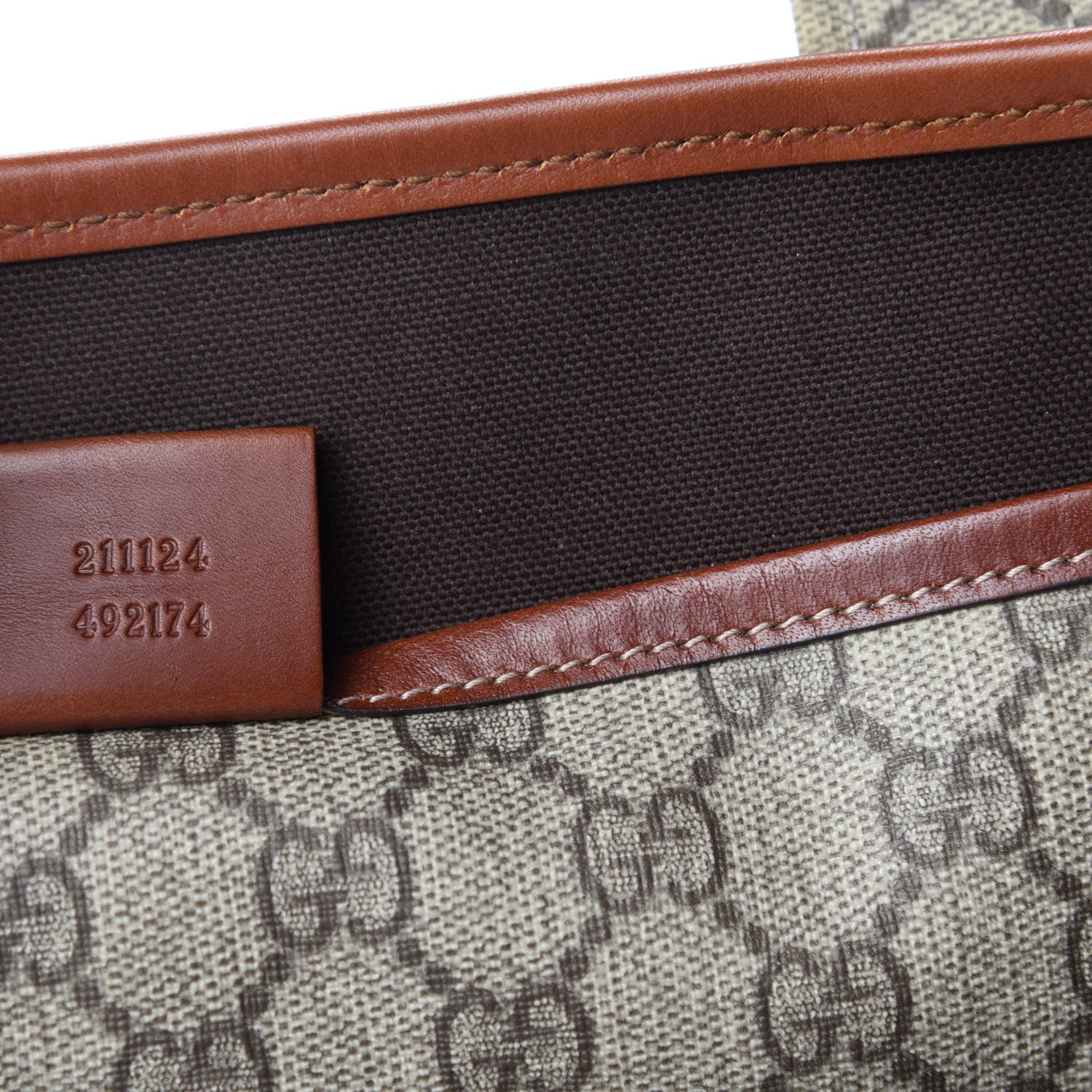 Gucci GG Plus Monogram Large Signature Web Loop Tote Brown 9 of 10
