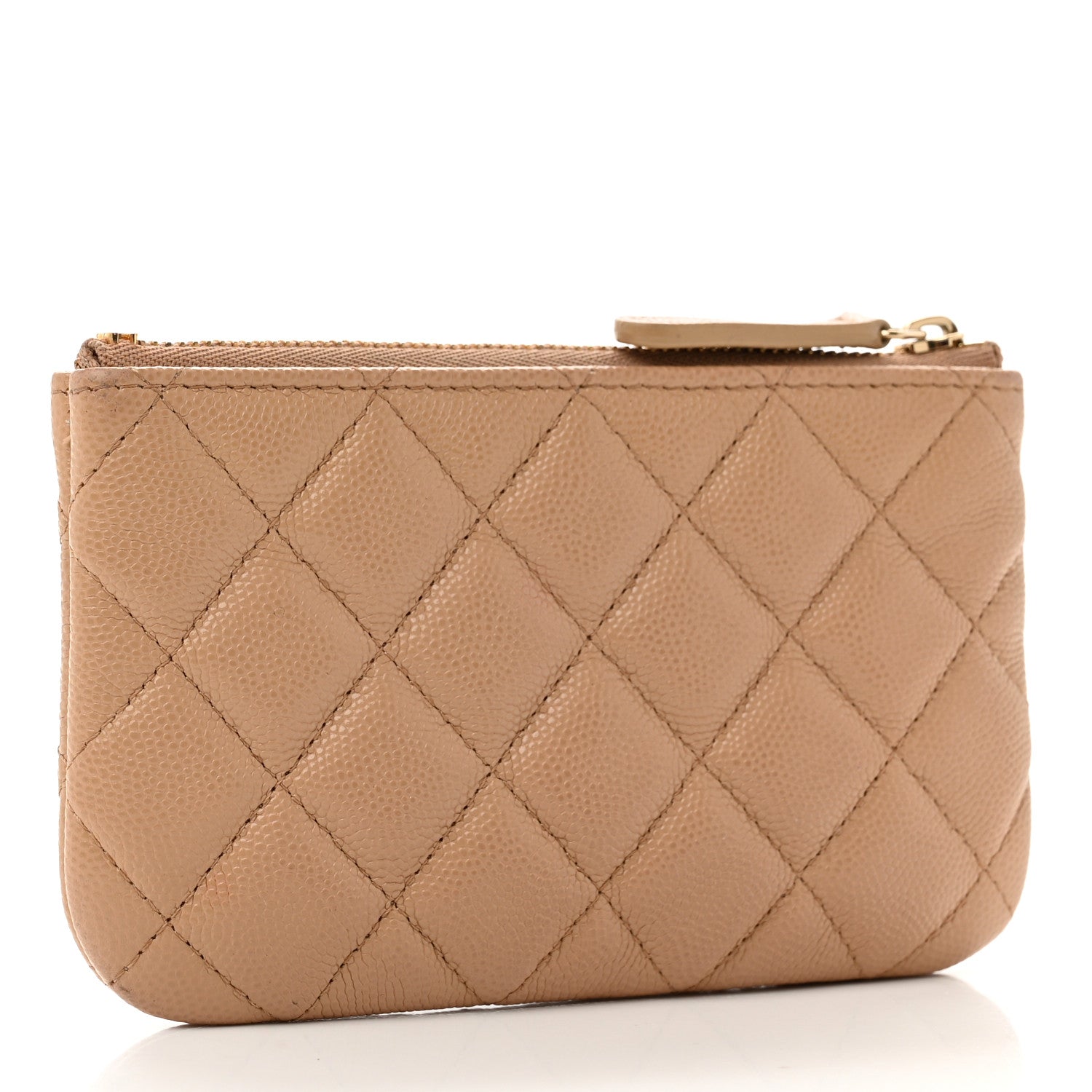 Chanel Caviar Quilted Small Cosmetic Case Beige 4 of 8
