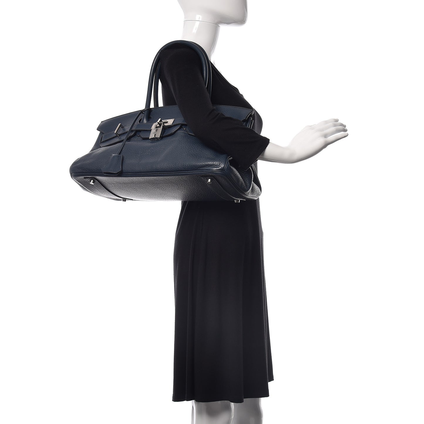 Taurillon Clemence JPG Birkin 42 Bleu Thalassa