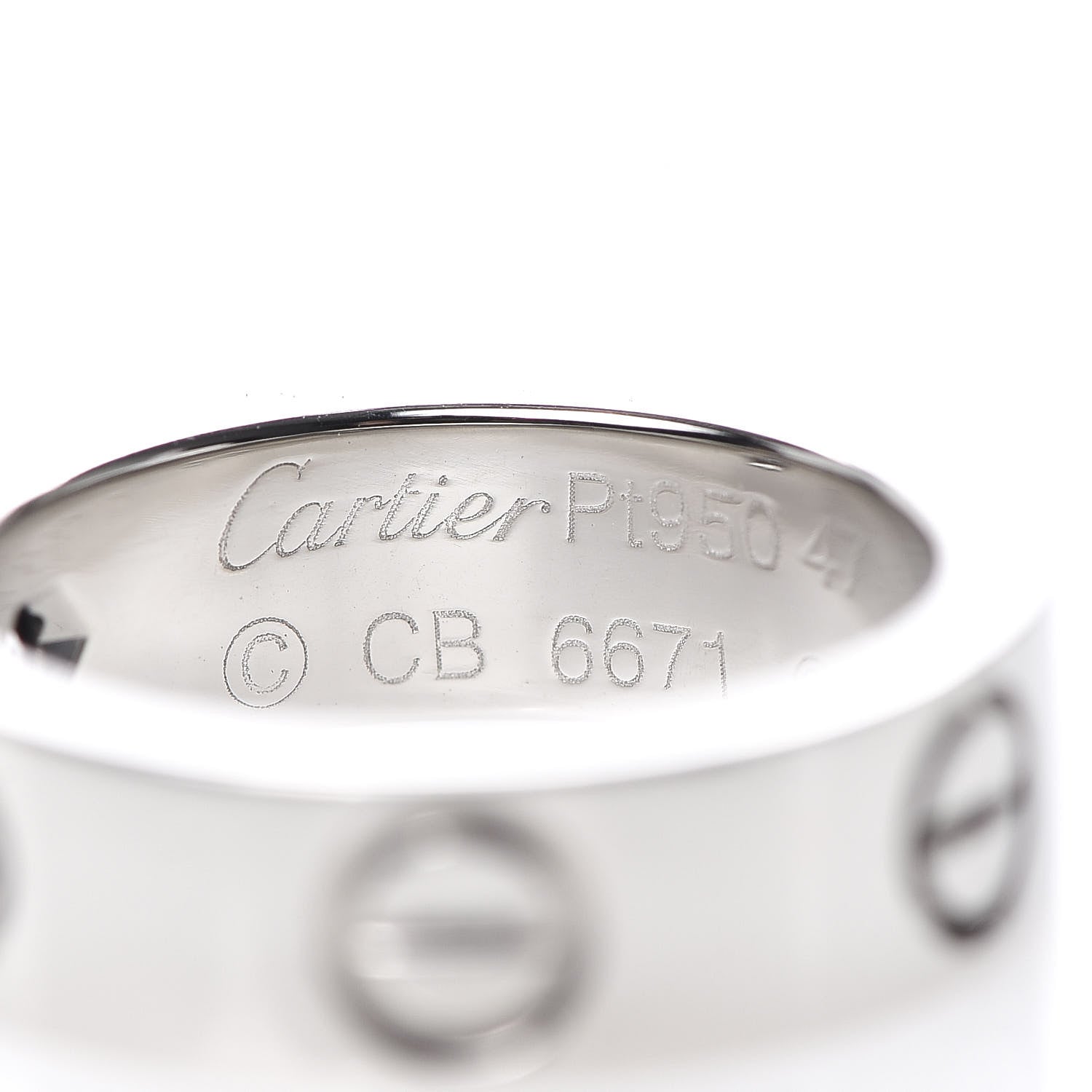 Cartier Platinum 1 Diamond 5.5mm LOVE Ring 47 4 4 of 6