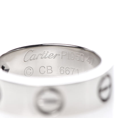 Cartier Platinum 1 Diamond 5.5mm LOVE Ring 47 4 4 of 6