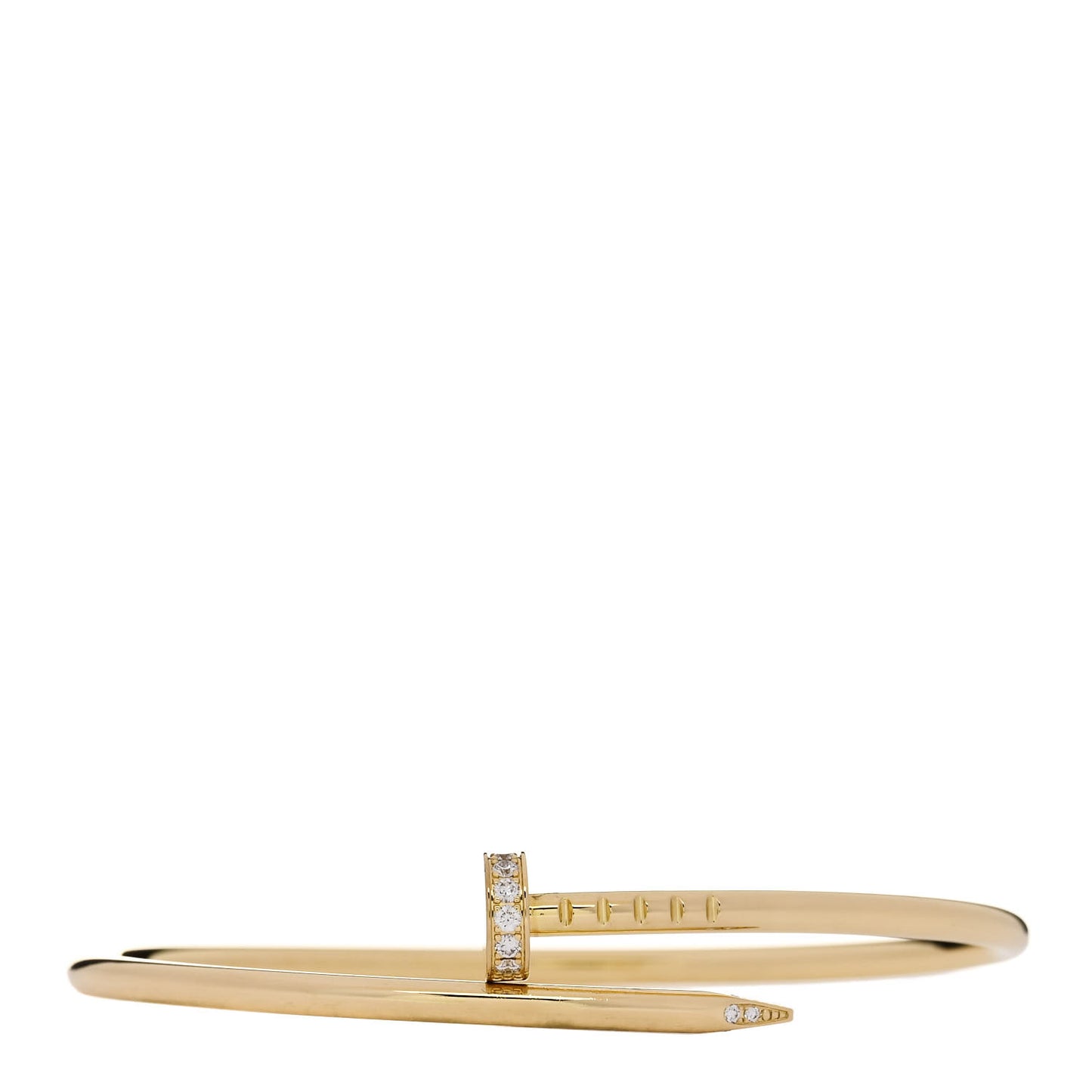 18K Yellow Gold Diamond Small Juste Un Clou Bracelet 15