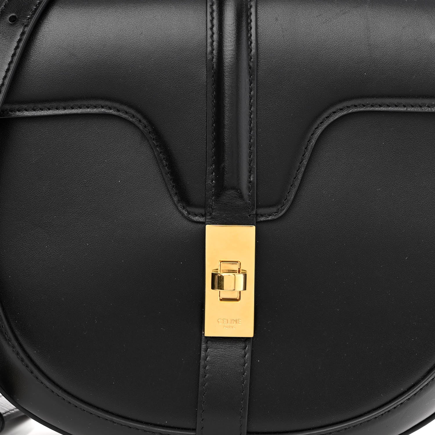 Celine Satinated Calfskin Besace 16 Black 7 of 9