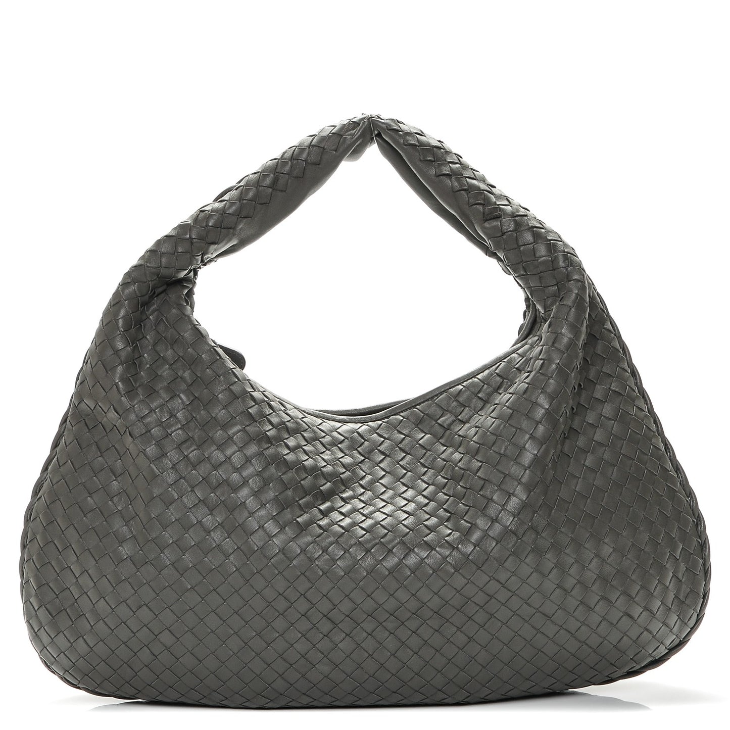 Nappa Intrecciato Medium Veneta Hobo Grey