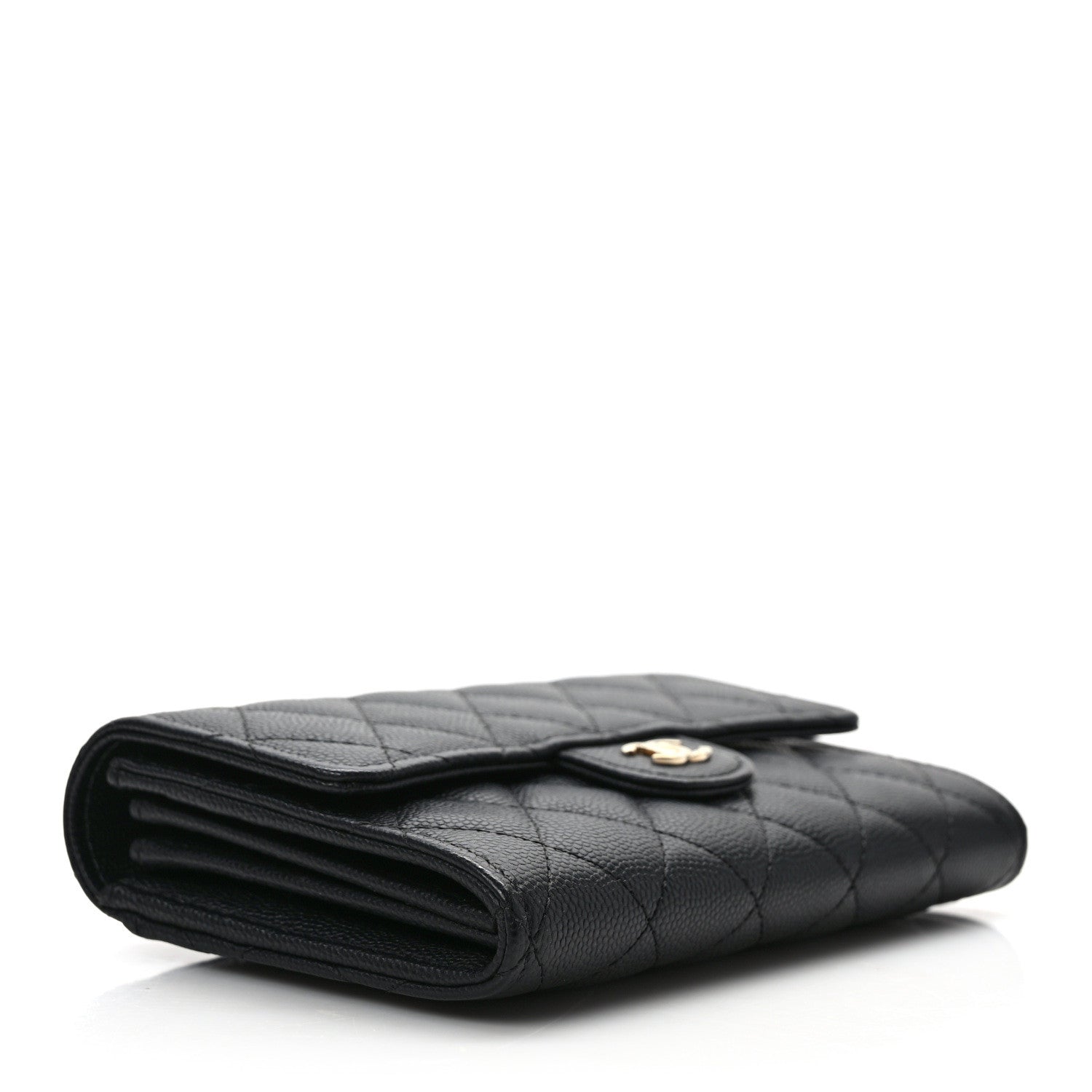 Chanel Caviar Quilted Medium Flap Wallet Black 4 of 10