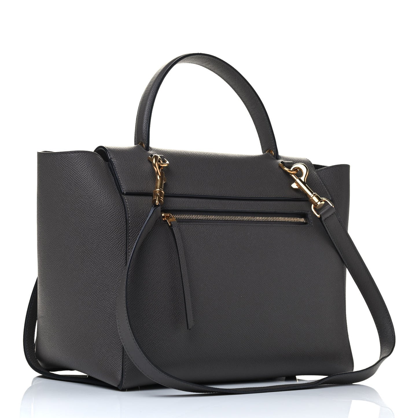 Grained Calfskin Mini Belt Bag Grey