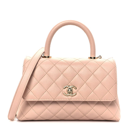 Chanel Caviar Quilted Mini Coco Handle Flap Light Pink 2 of 21