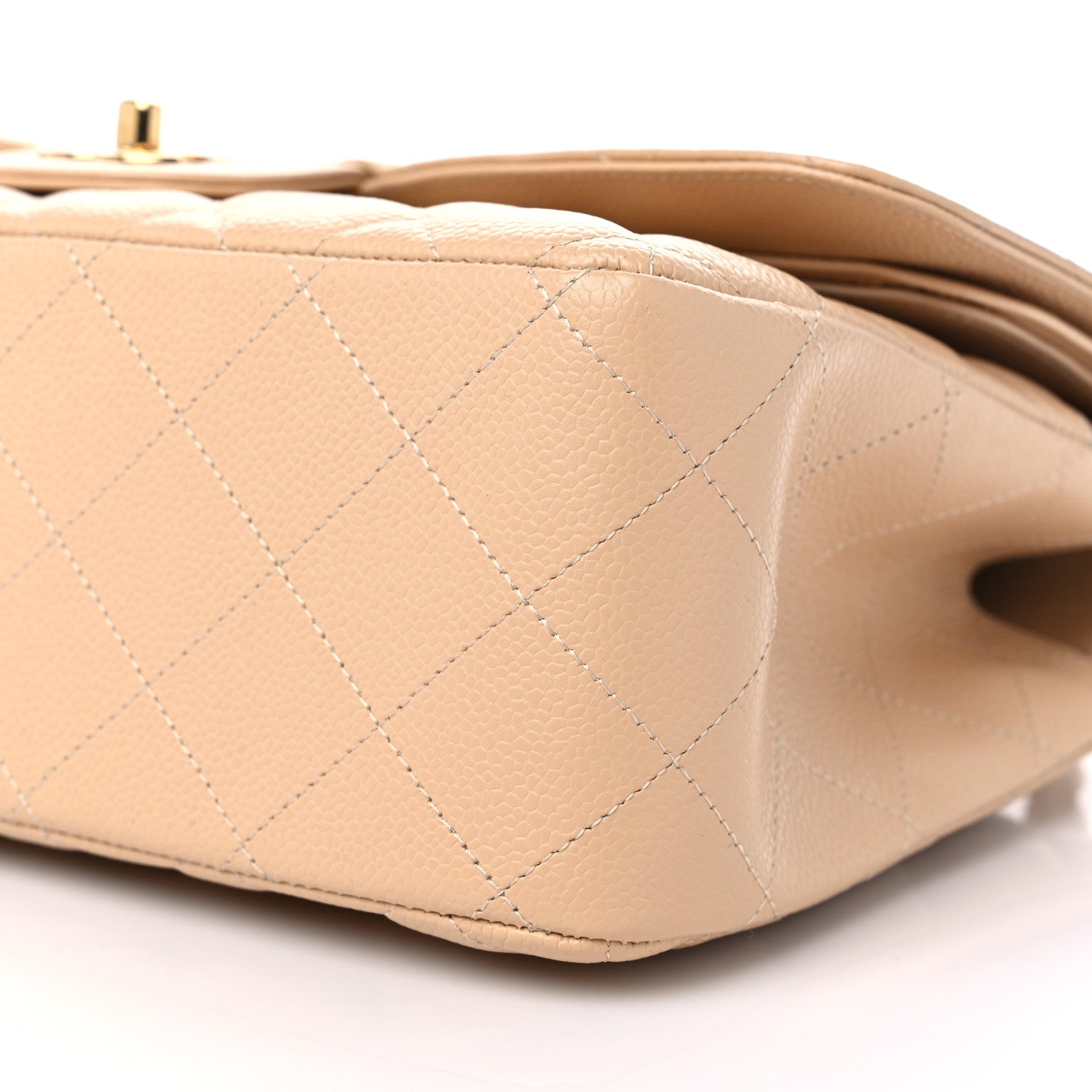 Chanel Caviar Quilted Jumbo Double Flap Beige Clair 9 of 9