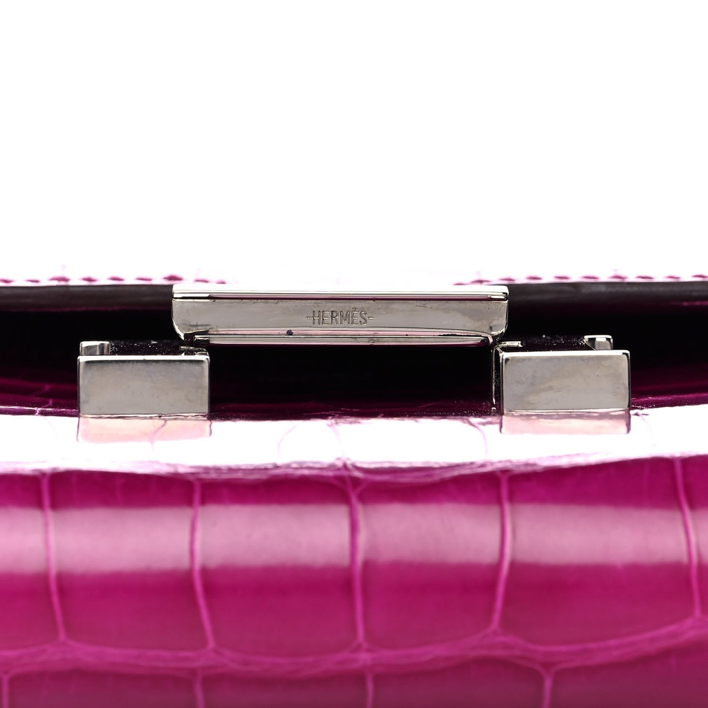 Shiny Alligator Constance Long Wallet Rose Scheherazade
