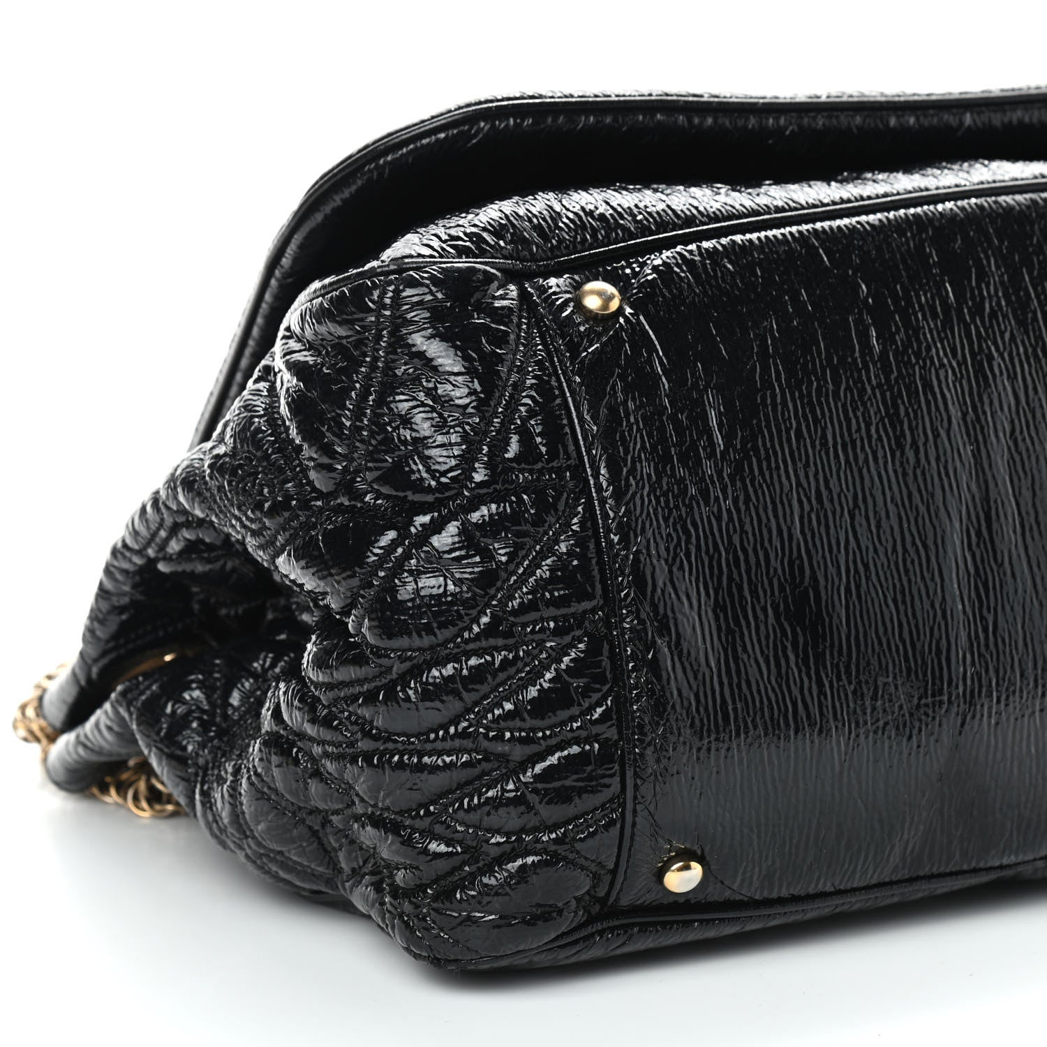Chanel Vinyl Rodeo Accordion Flap Bag Black 16 of 17