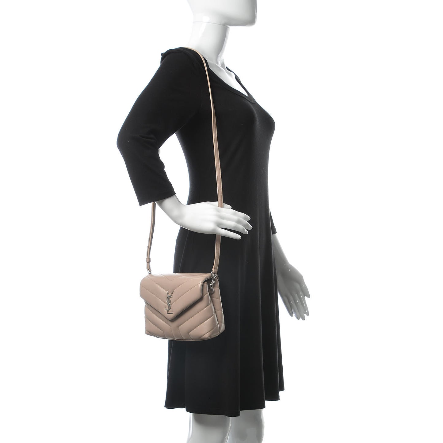 Calfskin Y Quilted Monogram Toy Loulou Crossbody Bag Marble Pink