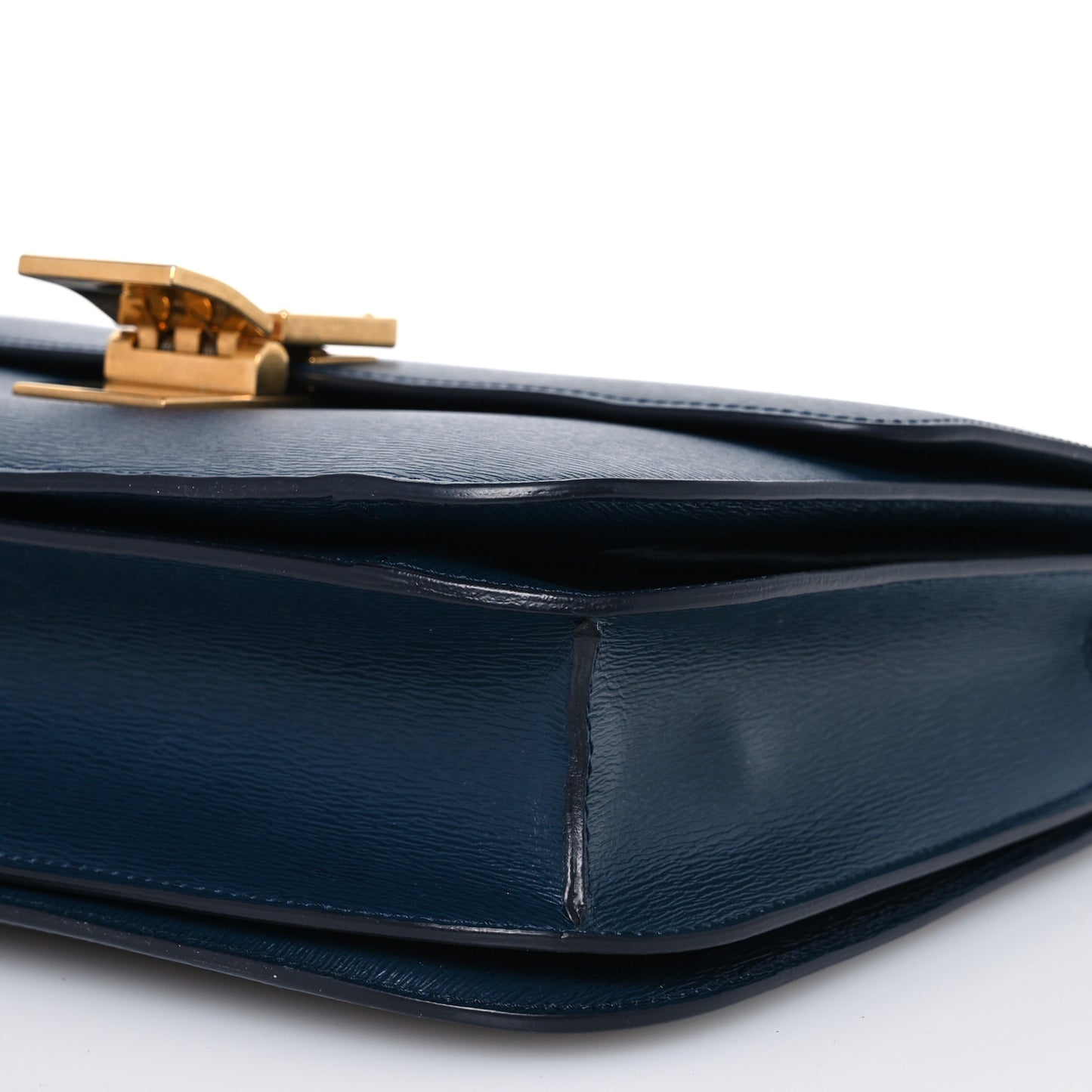 Liege Calfskin Medium Classic Box Flap Bag Dark Blue