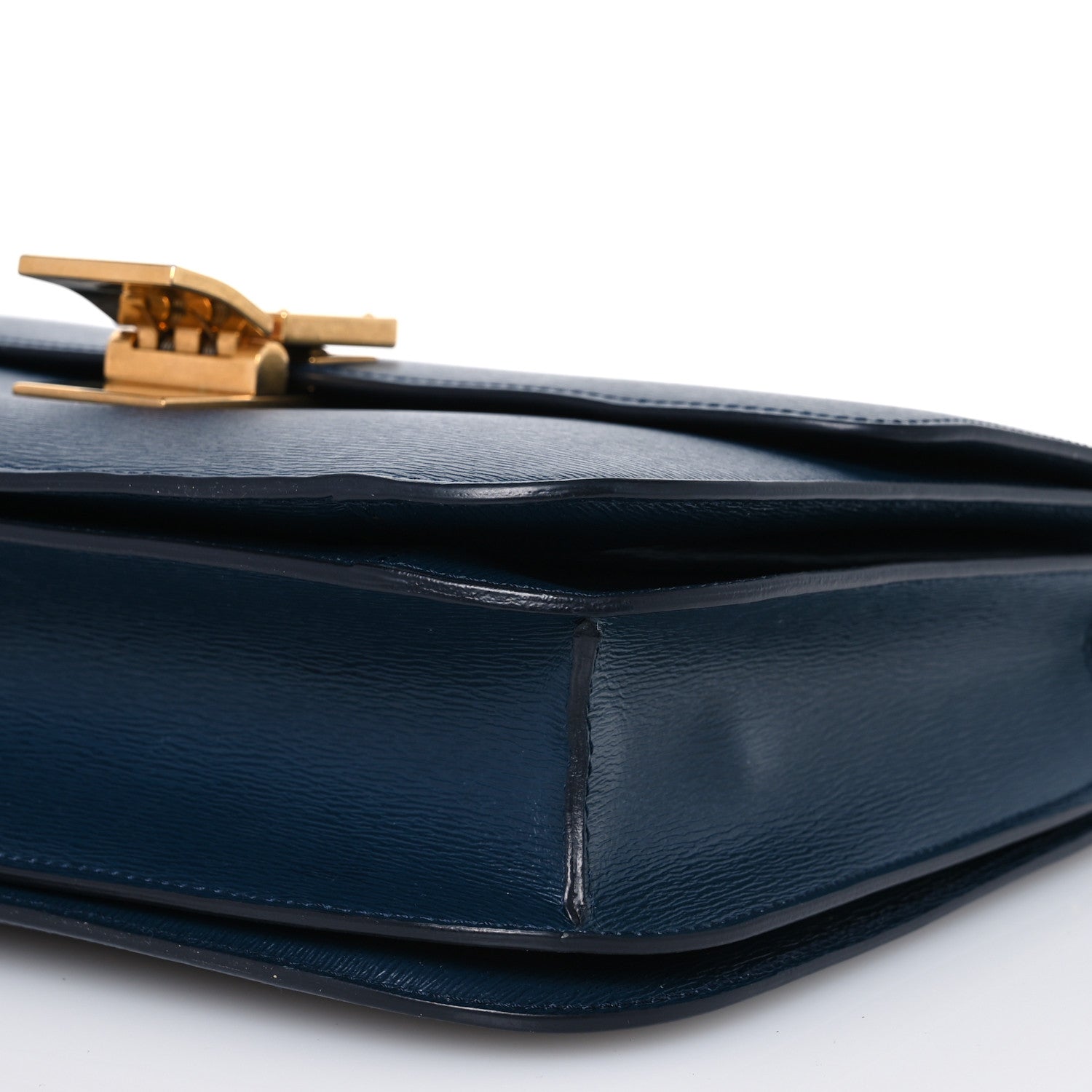 Celine Liege Calfskin Medium Classic Box Flap Bag Dark Blue 11 of 16