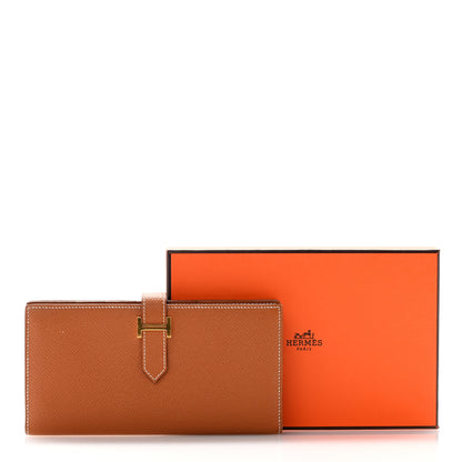 Hermes Epsom Bearn Gusset Wallet Gold 12 of 12