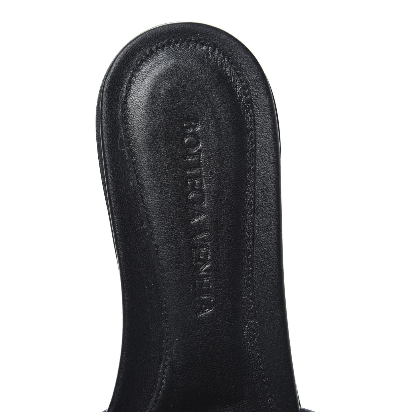 Nappa Matelasse Padded Flat Sandals 35 Black