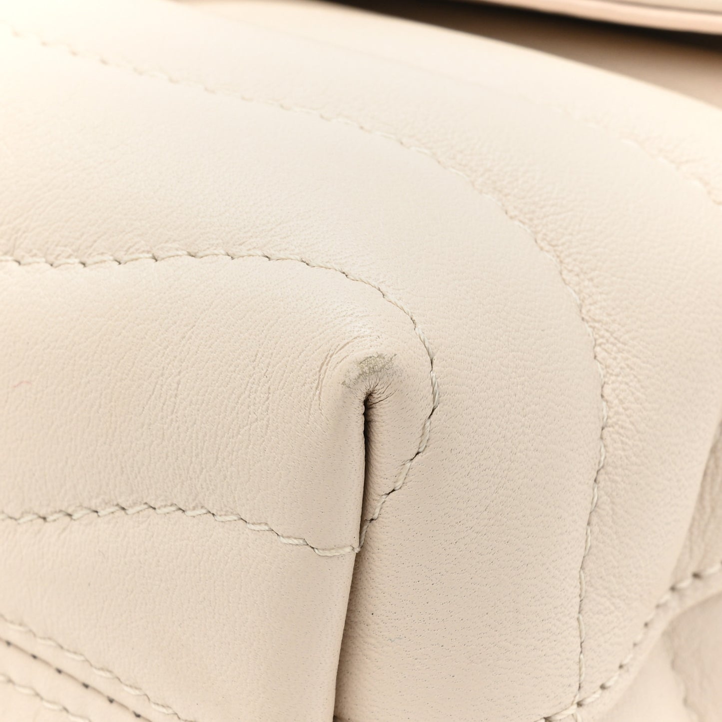 Calfskin LV New Wave Chain Bag Ivory