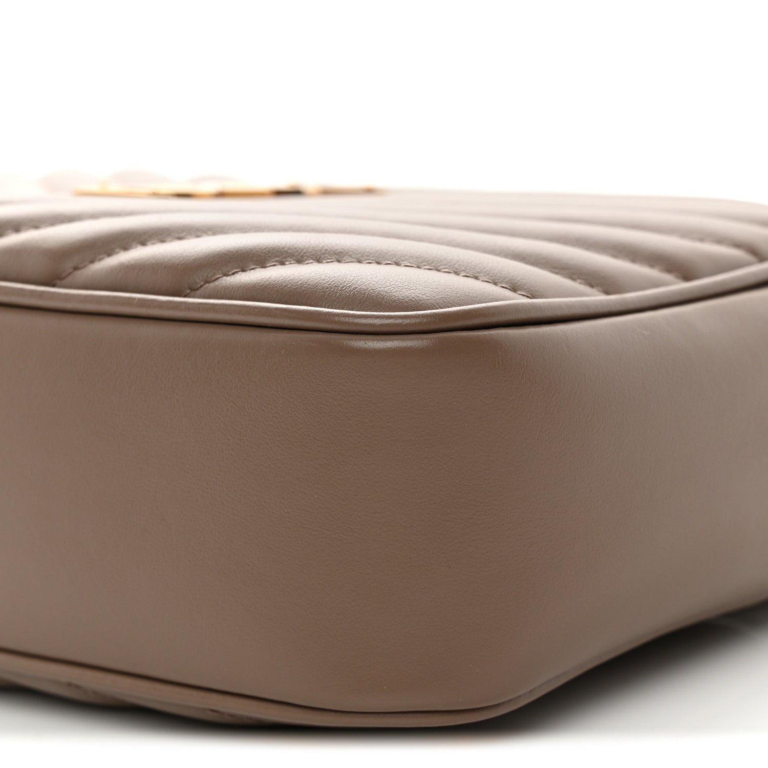 Saint Laurent Calfskin Matelasse Monogram Lou Camera Bag Taupe 10 of 12