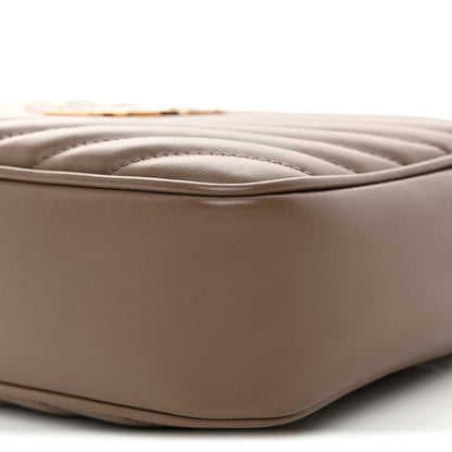 Saint Laurent Calfskin Matelasse Monogram Lou Camera Bag Taupe 10 of 12