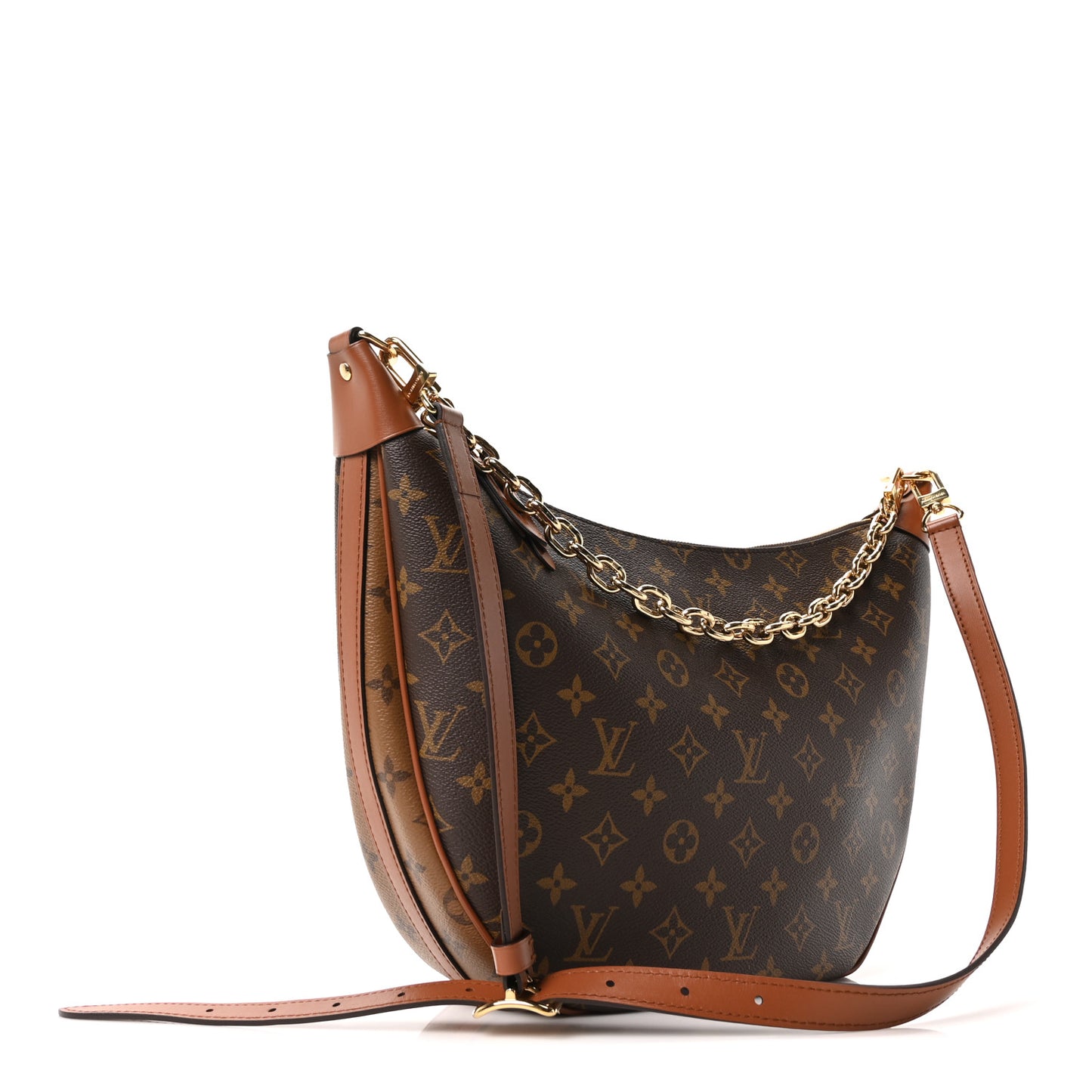 Reverse Monogram Loop Hobo