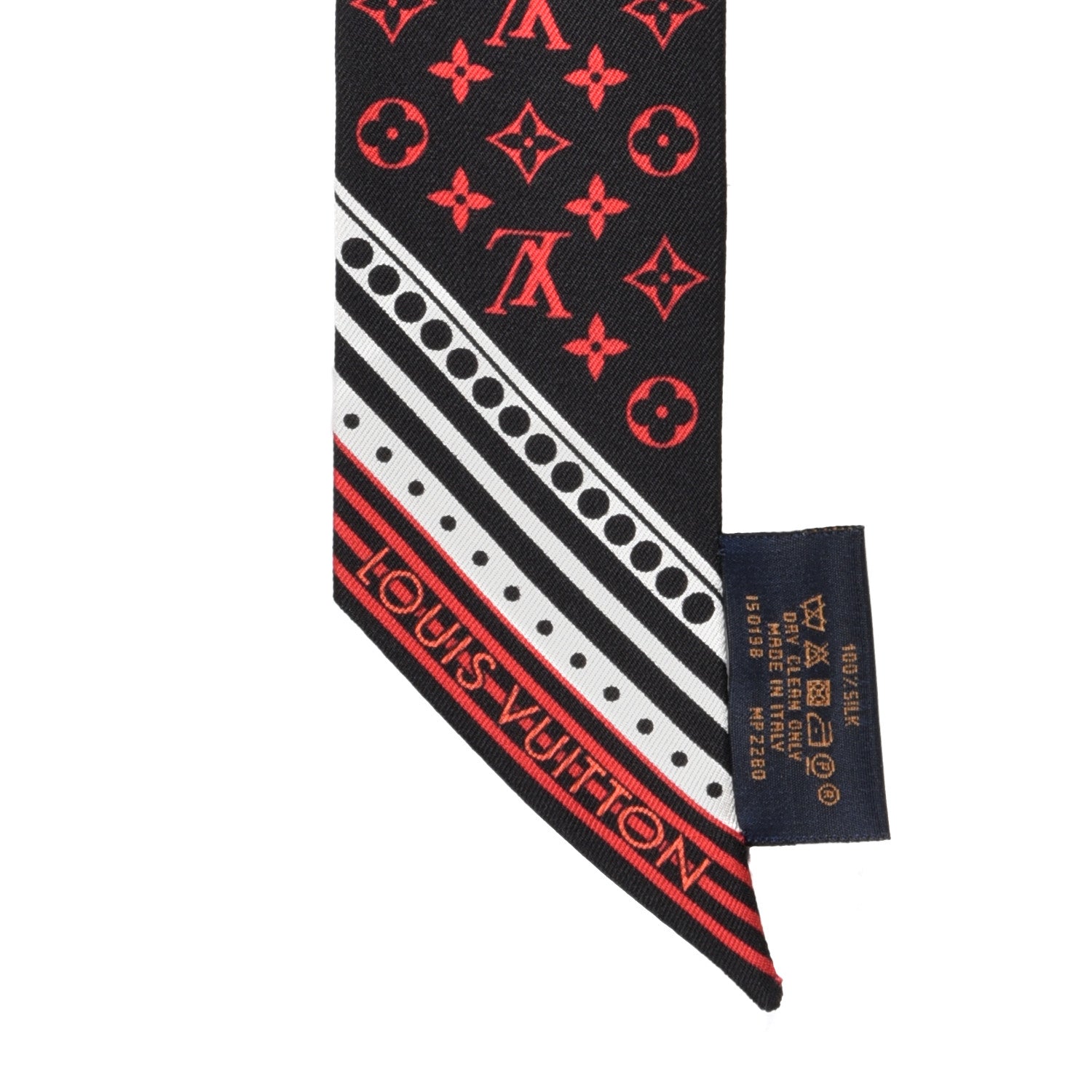 Louis Vuitton Silk Monogram Graphic Patchwork BB Bandeau Rouge 4 of 4