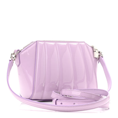 Givenchy Patent Calfskin Mini Lock Antigona Shoulder Bag Lilac 3 of 9