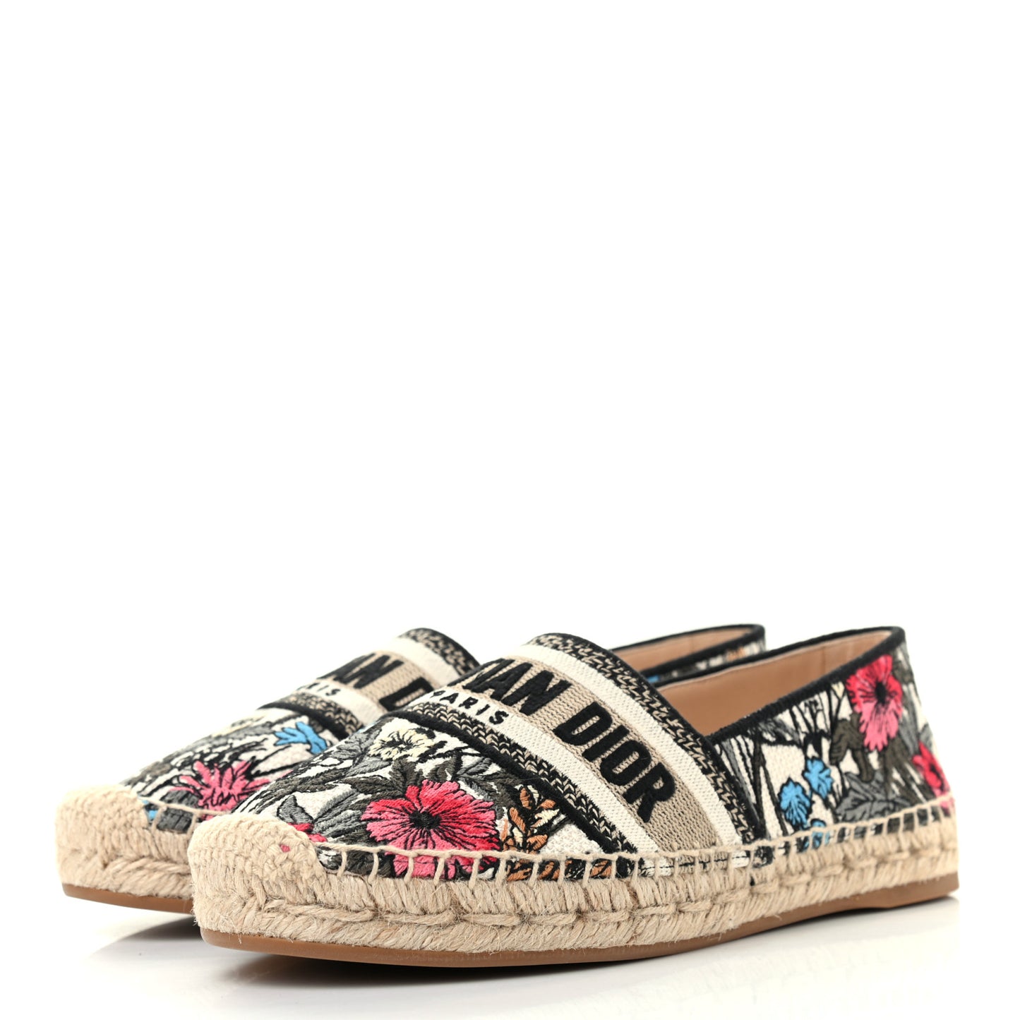Embroidered Mille Fleurs Granville Espadrille 37 Multicolor