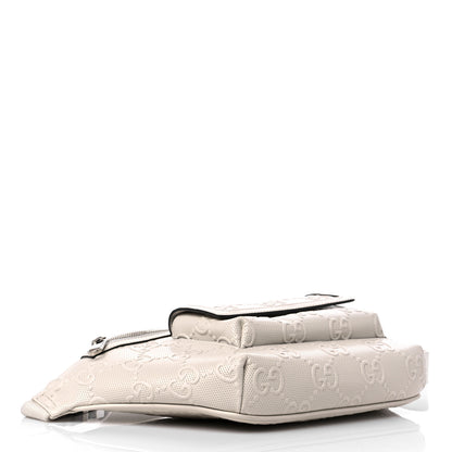 Gucci Calfskin GG Tennis Embossed Pocket Belt Bag Mystic White 4 of 11