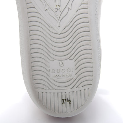 Gucci Calfskin Stripe Womens New Ace Sneakers 37.5 New Mystic White Ecru Red Flame 8 of 10