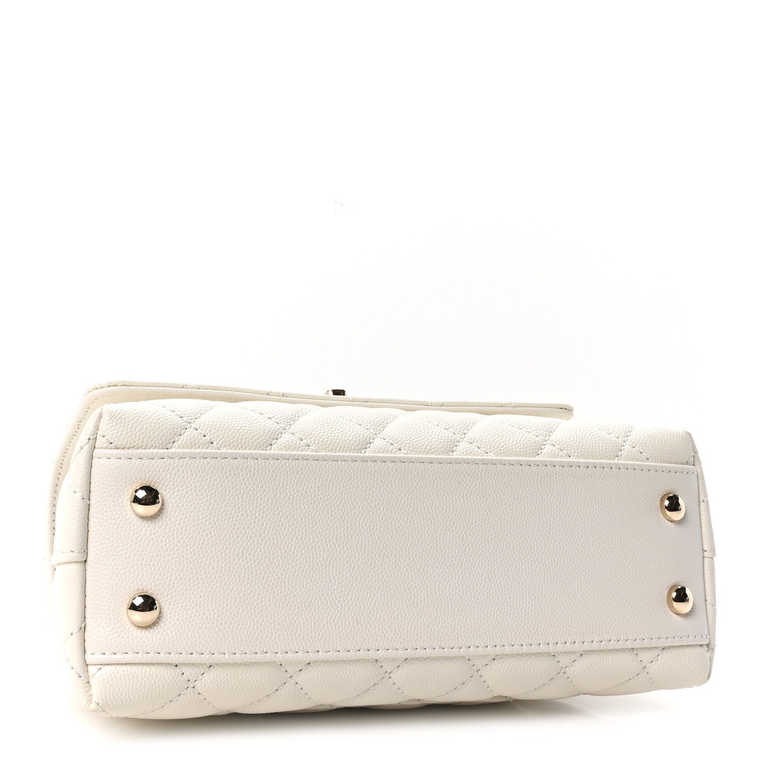 Chanel Caviar Quilted Mini Coco Handle Flap White 4 of 11