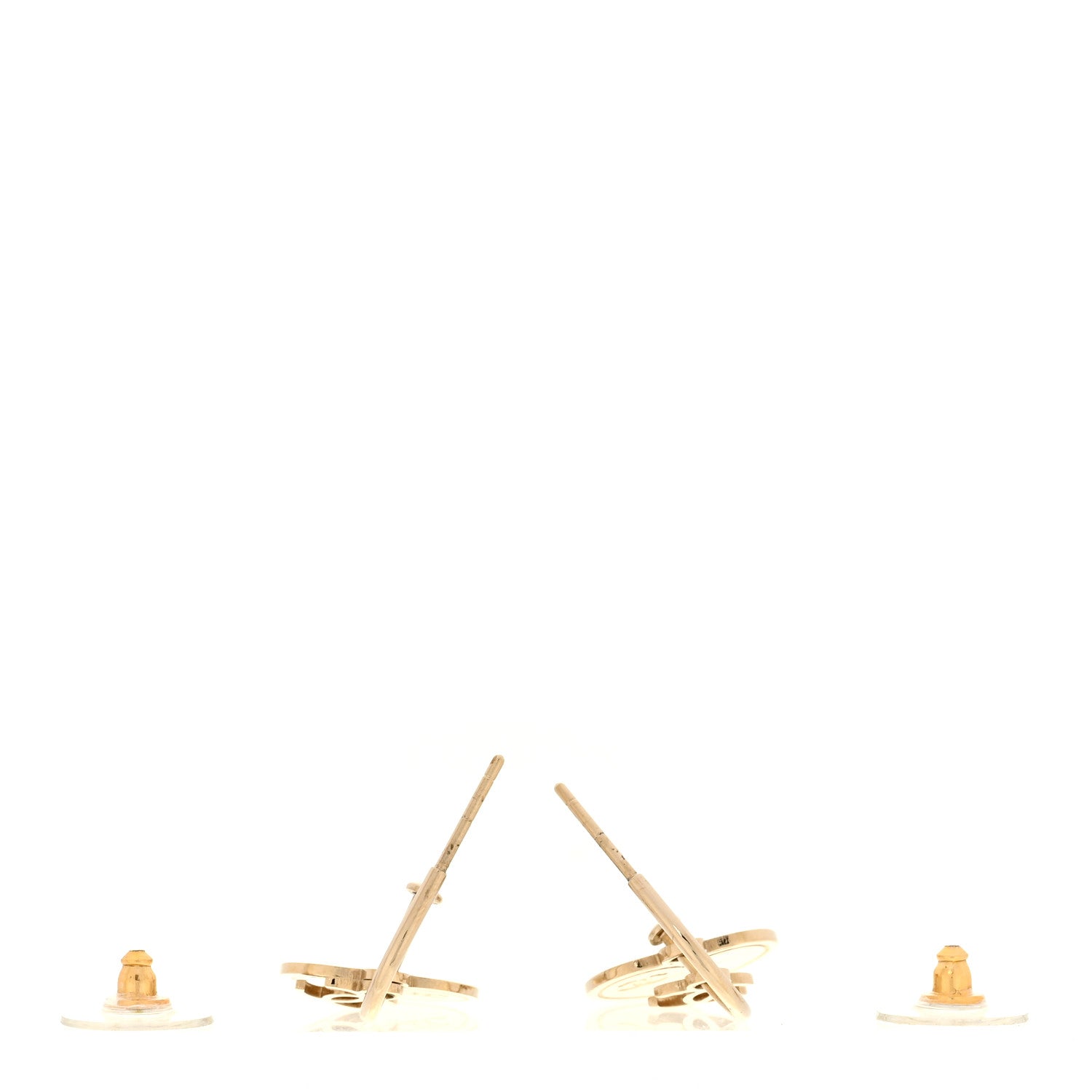 Chanel Heart CC Dangle Earrings Gold 3 of 5