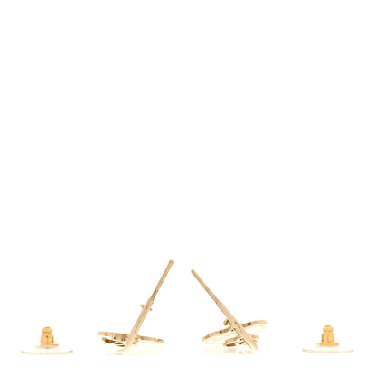 Chanel Heart CC Dangle Earrings Gold 3 of 5