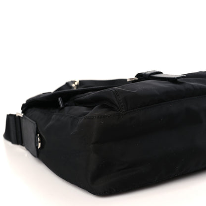 Prada Re-Nylon Vela Saffiano Pocket Single Buckle Messenger Shoulder Bag Black 7 of 8
